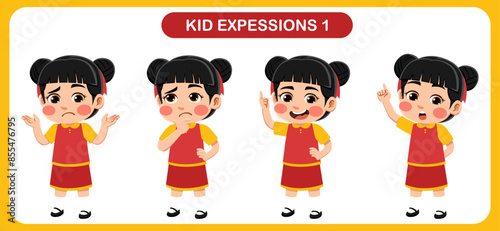 children with various expressions. Good for application in various design and other promotional needs