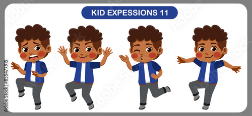 children with various expressions. Good for application in various design and other promotional needs