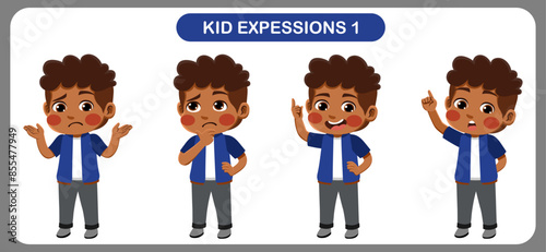 children with various expressions. Good for application in various design and other promotional needs