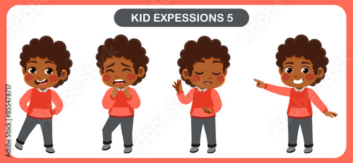 children with various expressions. Good for application in various design and other promotional needs