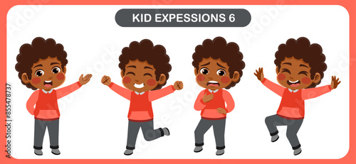 children with various expressions. Good for application in various design and other promotional needs