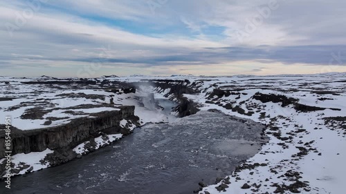 Wallpaper Mural Amazing aerial view of Selfoss Waterfall, Iceland. Torontodigital.ca