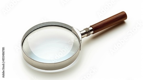 Magnifying glass on a white background.