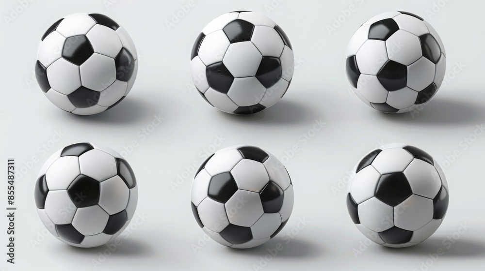 Soccer balls on a white background. Soccer balls on a white background.