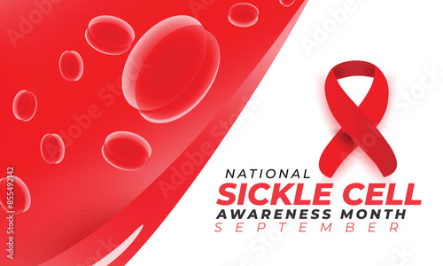 National Sickle Cell awareness month. background, banner, card, poster, template. Vector illustration.