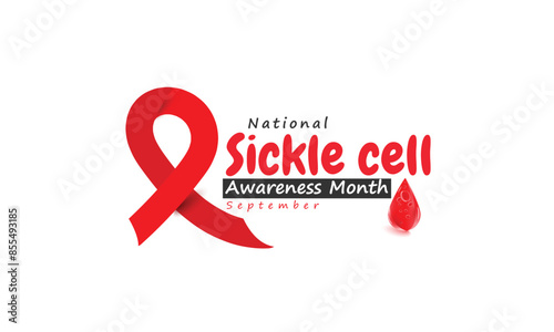 National Sickle Cell awareness month. background, banner, card, poster, template. Vector illustration.