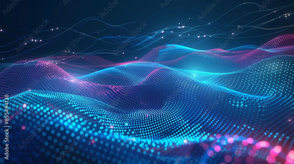 custom made wallpaper toronto digitalDigital data visualization. Big data code representation. Futuristic abstract digital wave. 3D rendering.