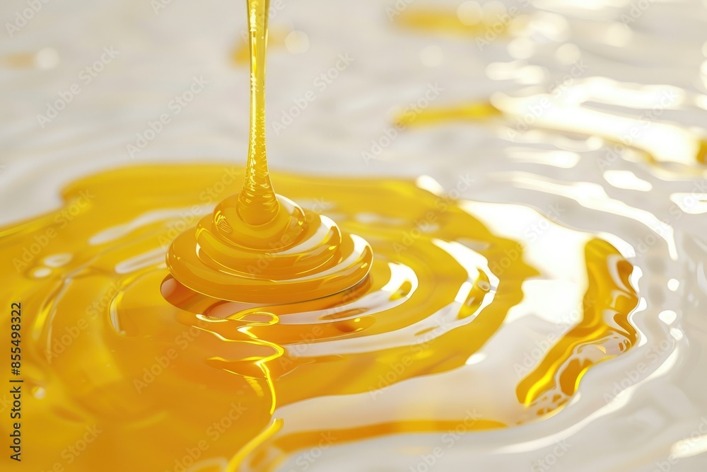 Honey Drip into Milk Golden honey dripping into a milk surface, creating ripples and adding a warm color contrast to the creamy white background Honey Drip into Milk Golden honey dripping into a milk surface, creating ripples and adding a warm color contrast to the creamy white background