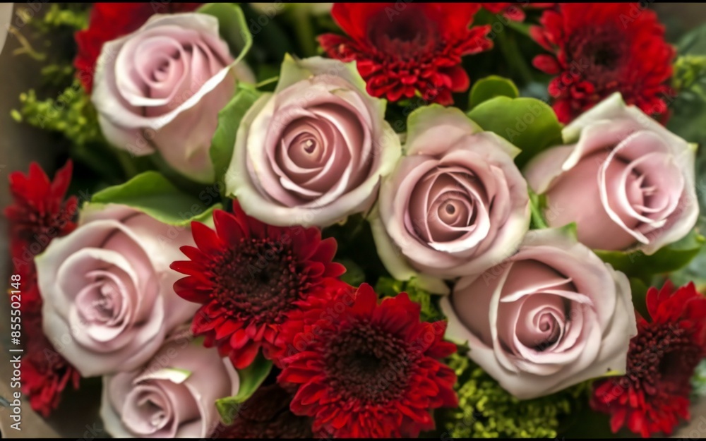 Fototapeta premium bouquet of red roses