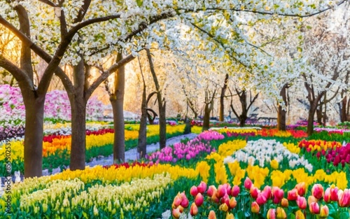 Wallpaper Mural spring in the park Torontodigital.ca