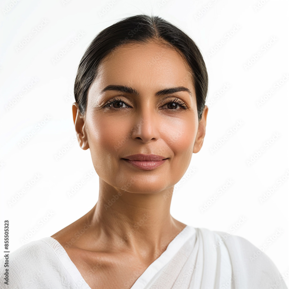 40-45 year old Beauty Brazilian women spa skin healthy on 100% isolate white background. 40-45 year old Beauty Brazilian women spa skin healthy on 100% isolate white background.