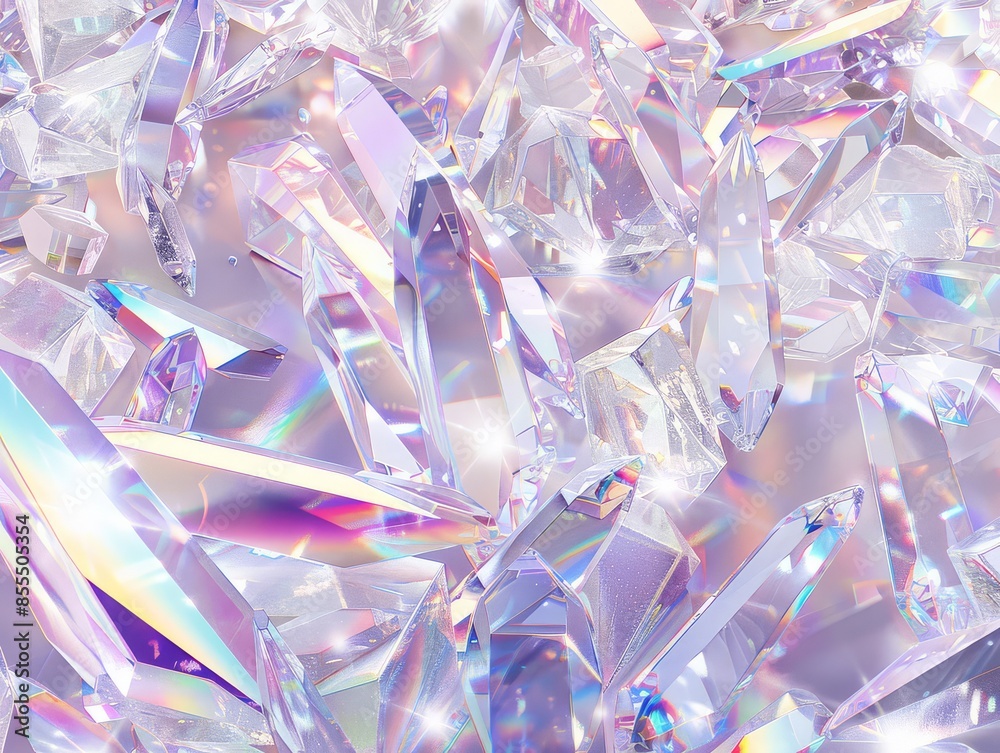 Vibrant colors bring out the beauty of crystal like elements and fractal shapes Vibrant colors bring out the beauty of crystal like elements and fractal shapes
