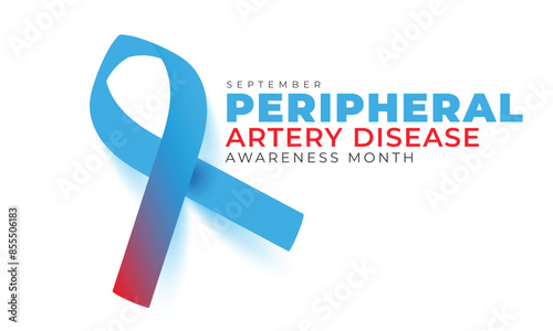 Peripheral artery disease awareness month. background, banner, card, poster, template. Vector illustration.