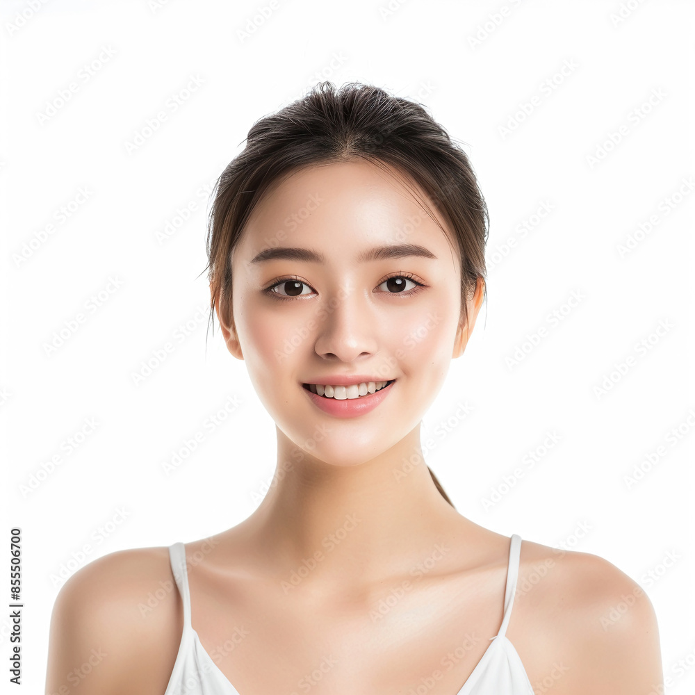 Beauty Asian women spa skin healthy on 100% isolate white background. Beauty Asian women spa skin healthy on 100% isolate white background.