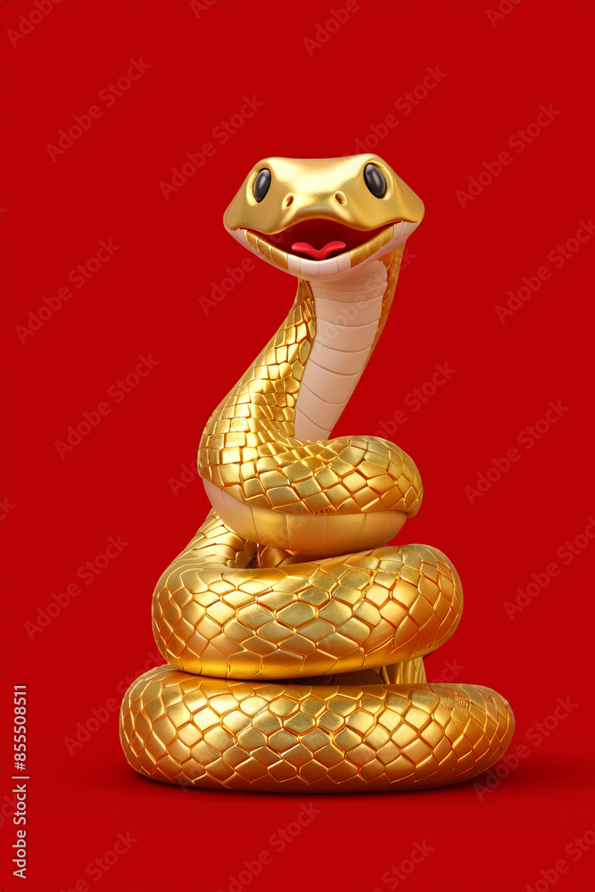 Fototapeta premium Happy New Year of the Snake according to the Chinese calendar 2025 year of the snake. Background with snake