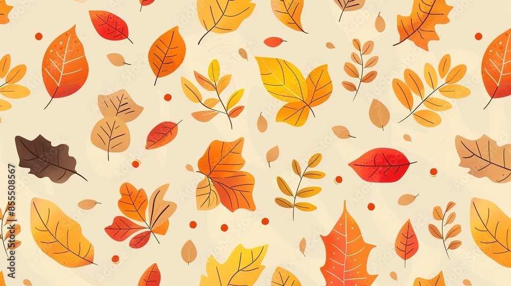 Autumn leaf pattern wallpaper Autumn leaf pattern wallpaper