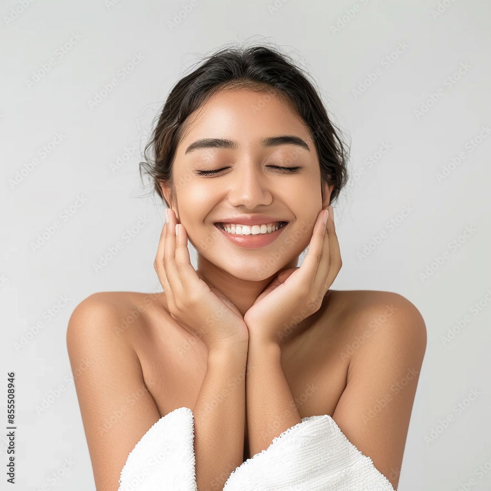 Beauty Korean Asian women spa skin healthy on 100% isolate white background. Beauty Korean Asian women spa skin healthy on 100% isolate white background.