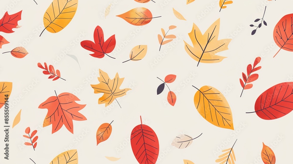 Autumn leaf pattern wallpaper Autumn leaf pattern wallpaper