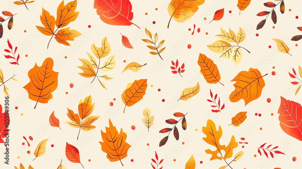 Autumn leaf pattern wallpaper Autumn leaf pattern wallpaper