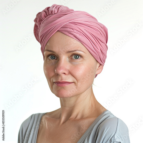 35-39 year old Beauty Brazilian women spa skin healthy on 100% isolate white background. photo