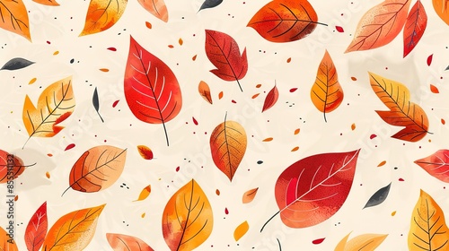 Leaf pattern wallpaper