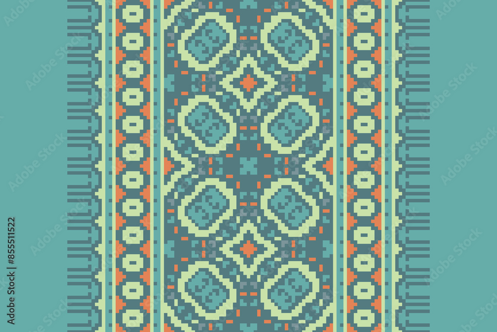 Ethnic pattern vector background. seamless pattern traditional, Design for background, wallpaper, Batik, fabric, carpet, clothing, wrapping, and textile. ethnic pattern Vector illustration.