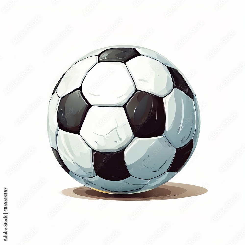 AI Image Generator, soccer ball on white background. AI Image Generator, soccer ball on white background.
