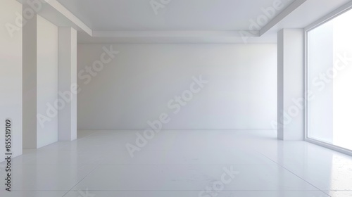 Clean white space with a large empty area and a smooth background. © kitipol