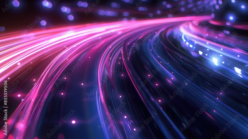 Dynamic high-speed data network with slick, glossy, and glowing lines of light. Dynamic high-speed data network with slick, glossy, and glowing lines of light.