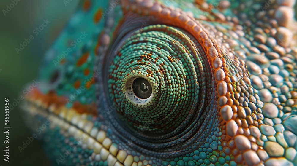 Obraz premium colorful, closeup, iguana, skin, background, , color, scale, eyes, pattern,