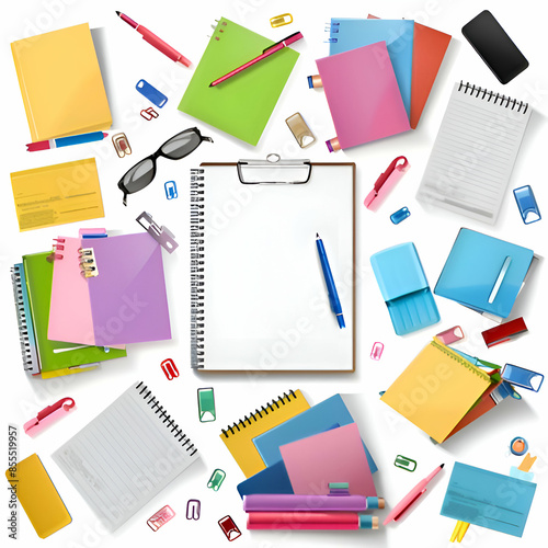 Sticker png, document insert on white background