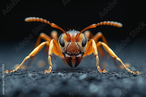 Macro Photography of a Yellow Ant