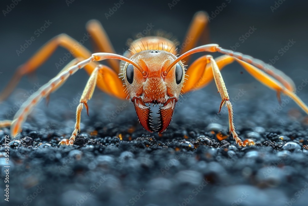 Fototapeta premium Macro Photography of a Red Ant