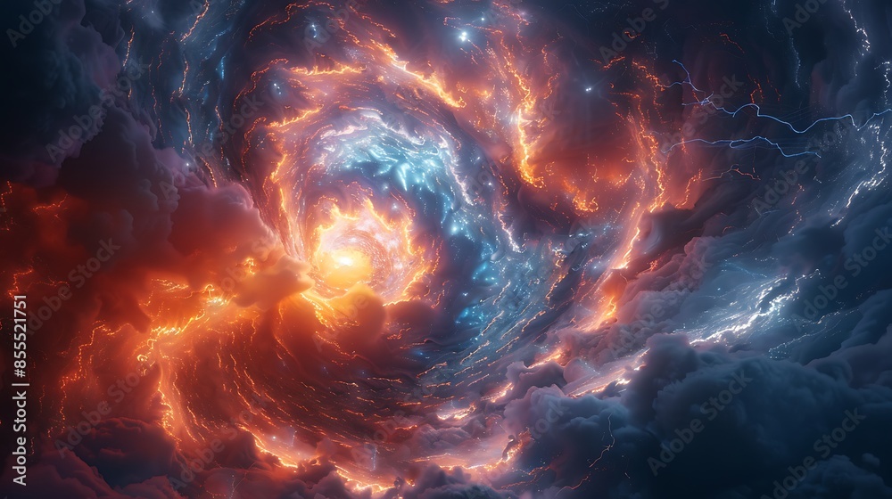 A detailed image of electric spirals with a dynamic, energy-themed background. The electric spirals crackle with vibrant energy, set against a backdrop of glowing lightning bolts and energy waves A detailed image of electric spirals with a dynamic, energy-themed background. The electric spirals crackle with vibrant energy, set against a backdrop of glowing lightning bolts and energy waves