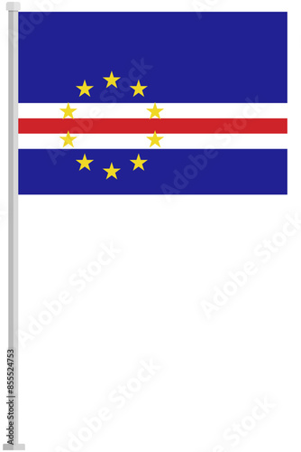Cape Verde national flag pole icon isolated on white background. Free Download Cape Verde national flag pole icon isolated on white background. - GFXLoad