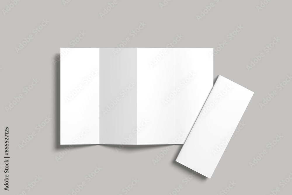 brochure four-fold mockup brochure four-fold mockup