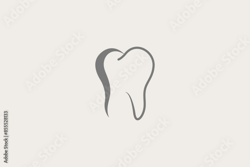 Illustration vector graphic of minimalist tooth. Good for logo