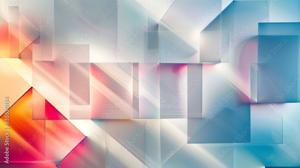Obraz premium abstract 3d square white technology communication concept background. Random shifted white cube square boxes block background wallpaper banner with copy space. 
