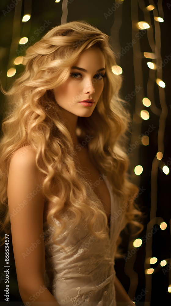 beauty portrait of a young woman with developing blond hair on a light background close-up, Banner. content for beauty salons and bloggers. beauty portrait of a young woman with developing blond hair on a light background close-up, Banner. content for beauty salons and bloggers.