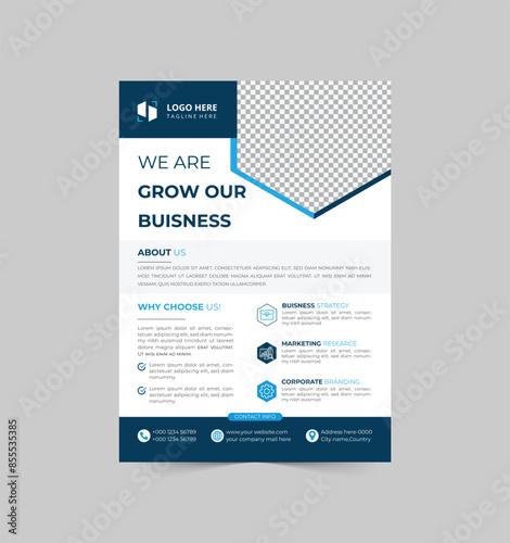 Corporate and buisness flyer template design