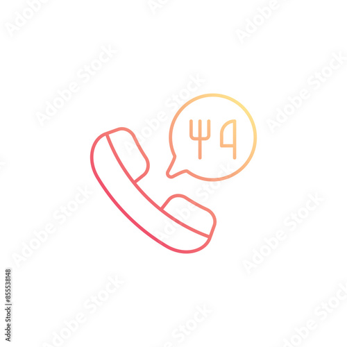 Order Food icon design with white background stock illustration