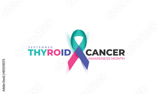 Thyroid cancer awareness month. background, banner, card, poster, template. Vector illustration.