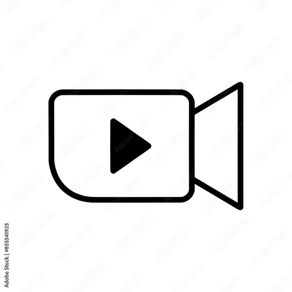 Video icon vector. Video camera vector. Player symbol. Linear style sign for mobile concept and web design. Video symbol logo illustration. vector graphics - Vector. Video icon vector. Video camera vector. Player symbol. Linear style sign for mobile concept and web design. Video symbol logo illustration. vector graphics - Vector.