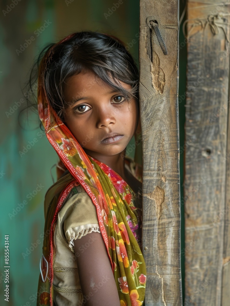 Fototapeta premium Empowering Girls: Campaign Against Child Marriage and Advocacy for Education