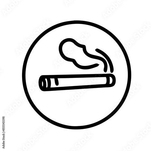 illustration of a icon smoking area