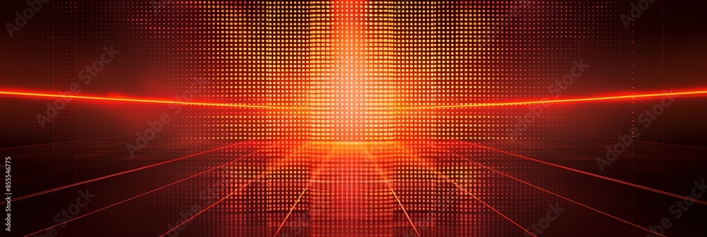 Dazzling light effect, A square grid of light,simple and soft halo with a sense of rhythm, orange, red and black gradient, grid shape dazzle, a fine grid of light, fine color transition, HD, 16K, 3:1 Dazzling light effect, A square grid of light,simple and soft halo with a sense of rhythm, orange, red and black gradient, grid shape dazzle, a fine grid of light, fine color transition, HD, 16K, 3:1