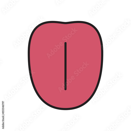 tongue icon, human body anatomy 