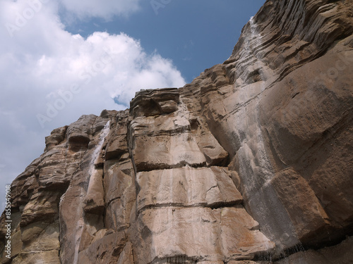 Wallpaper Mural Looking up to the Rock with creek falling from the top, Ibusuki coast, Kagoshima Torontodigital.ca