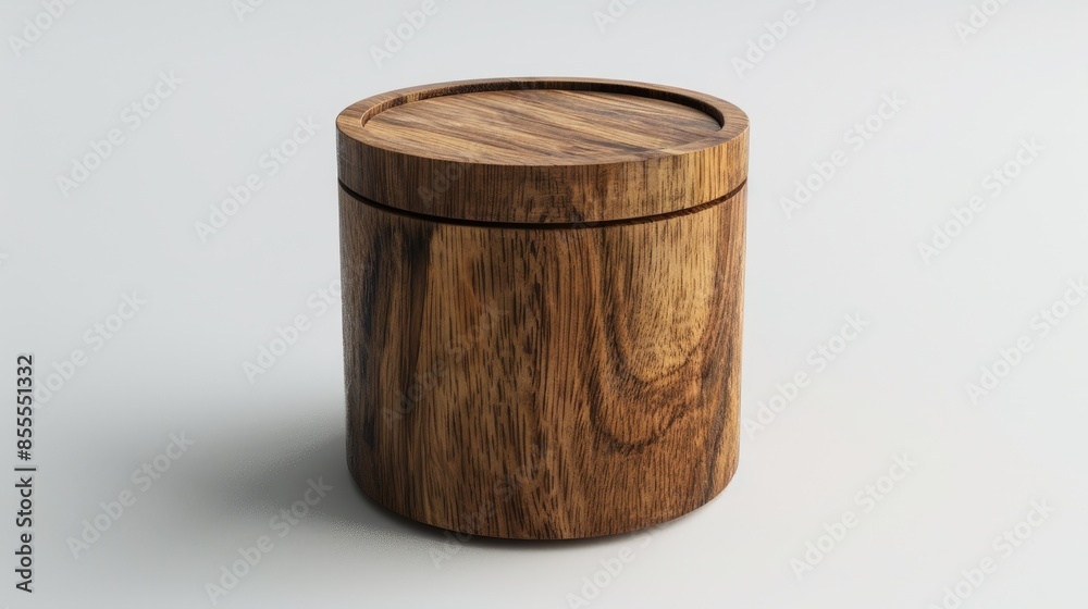 Wooden container set against a white backdrop Wooden container set against a white backdrop