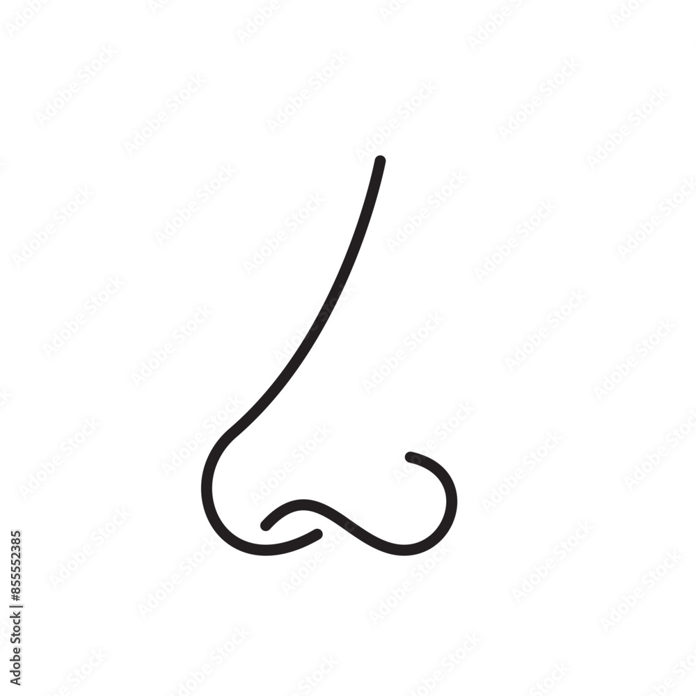 Nose icon, human body anatomy Nose icon, human body anatomy